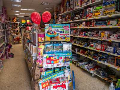 Mentre parliamo, avvolti dai mille colori provenienti dagli scaffali pieni zeppi di macchinine, bambolotti, trenini e personaggi dei cartoni animati, Cosimo ci parla delle difficolt� di portare avanti esercizi commerciali come questo